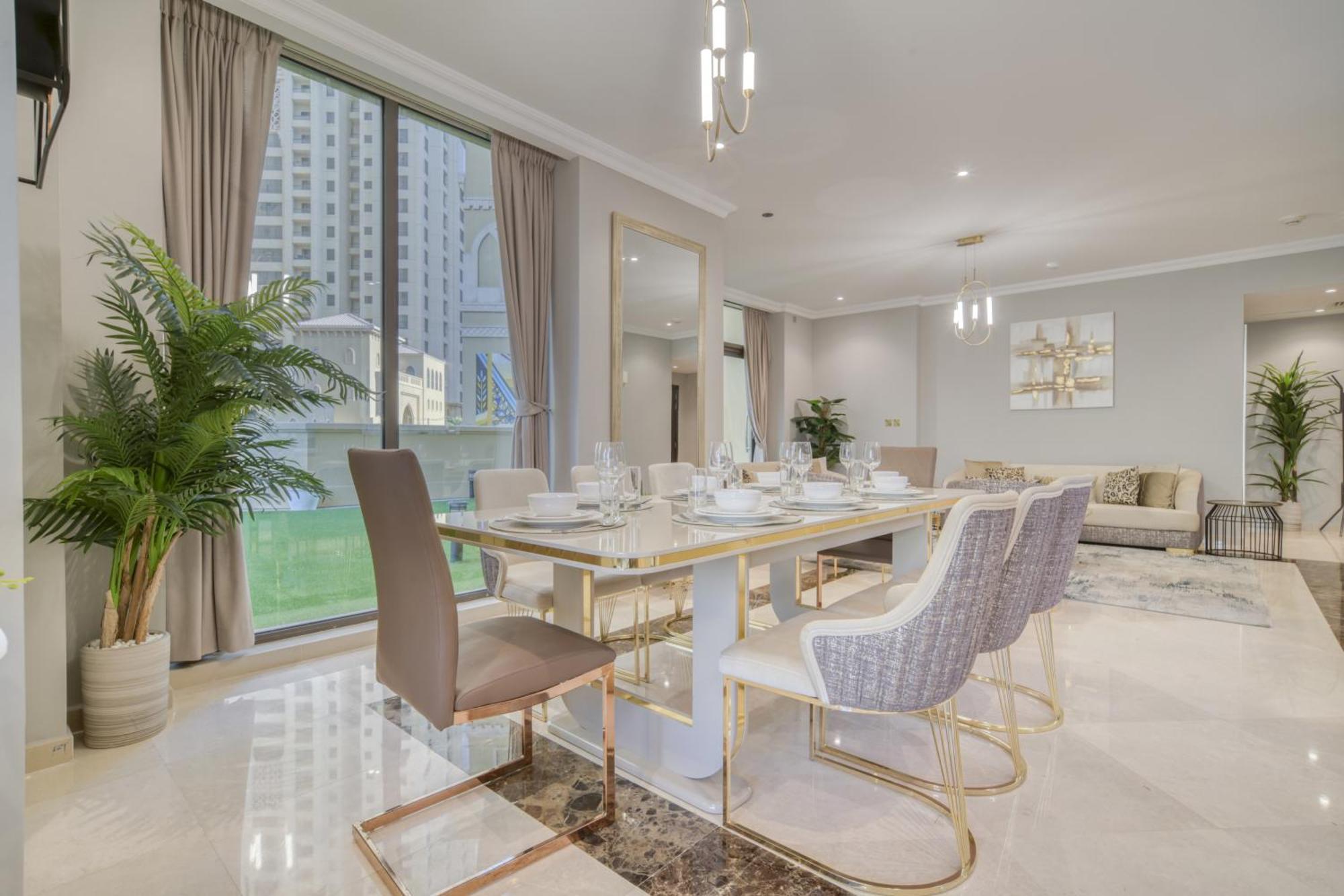 Luxurious 4 Bedroom Duplex With Terrace & Sea View Dubaj Zewnętrze zdjęcie
